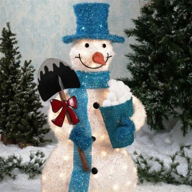 lighted snowman outdoor christmas decorations