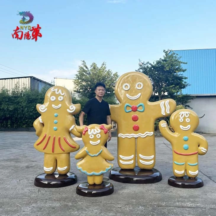 Giant Fiberglass 3D Gingerbread Man